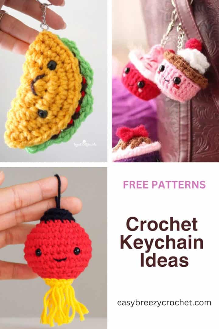 20 Free Crochet Keychain Patterns | Easy Breezy Crochet