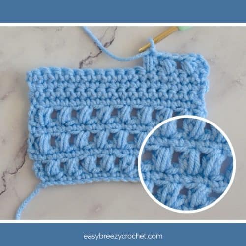 Crochet puff stitch.