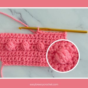 Crochet bobble stitch.