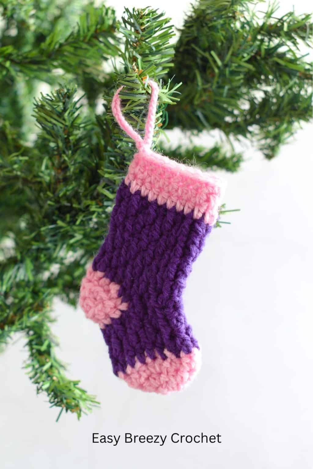 16 Free Crochet Christmas Stockings | Easy Breezy Crochet
