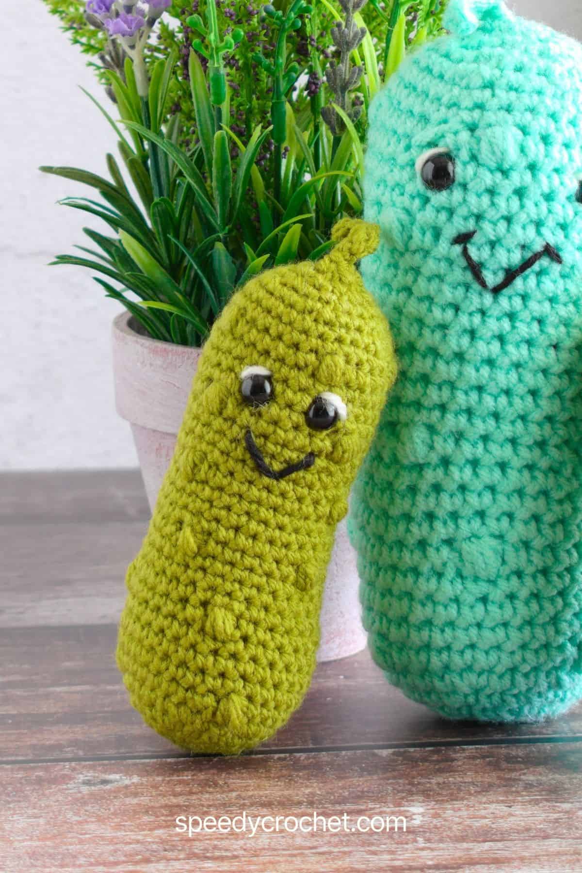 Crochet pickles.