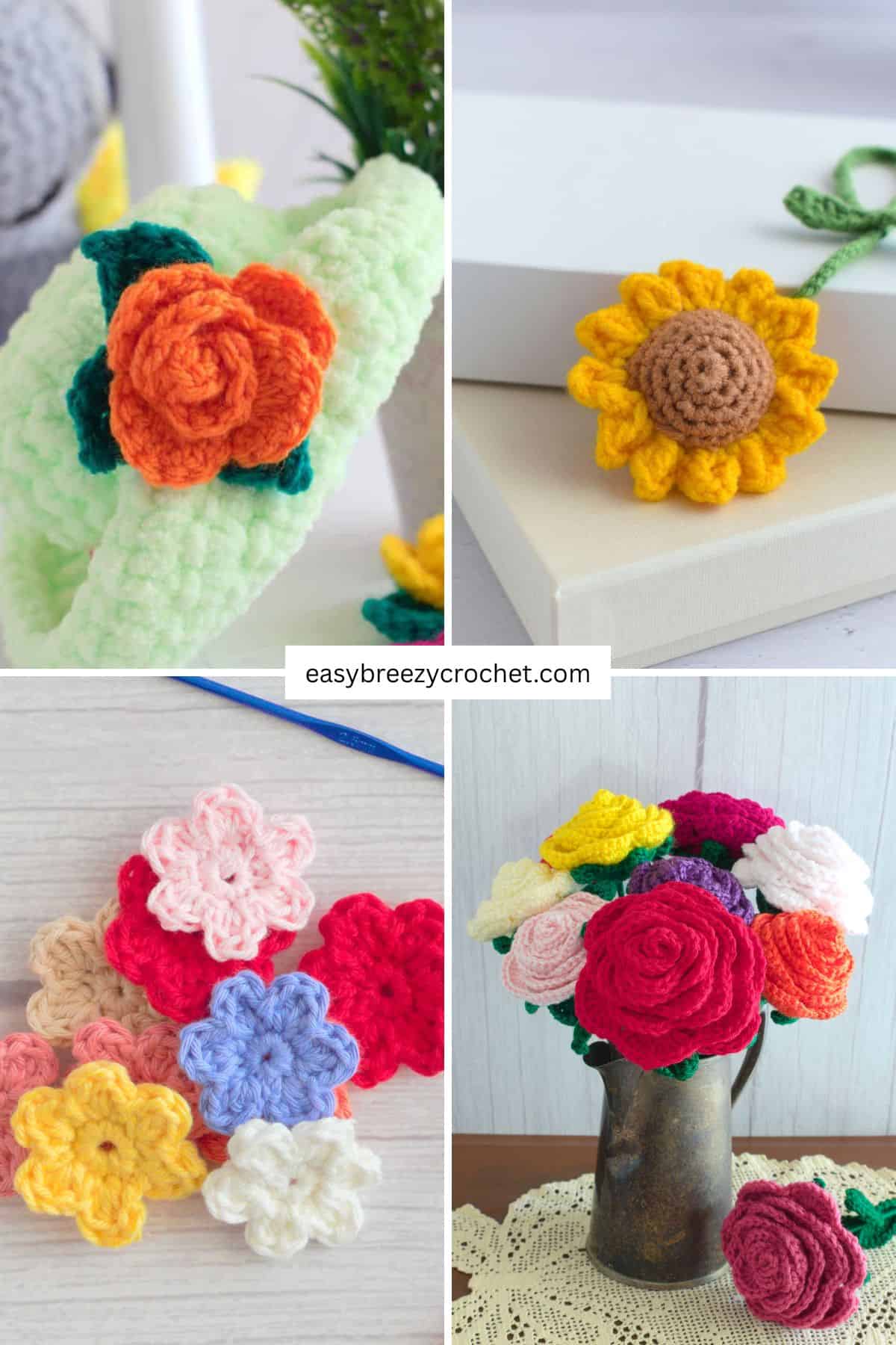 Crochet flower images.