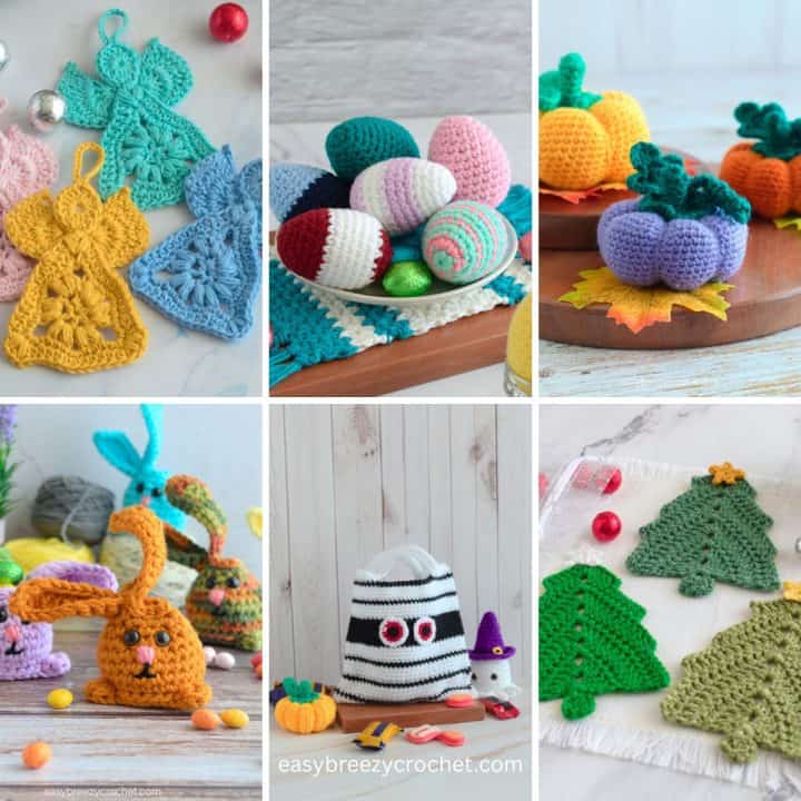Seasonal and holiday crochet projects.