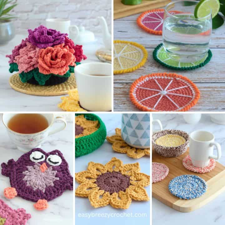 Crochet coasters.