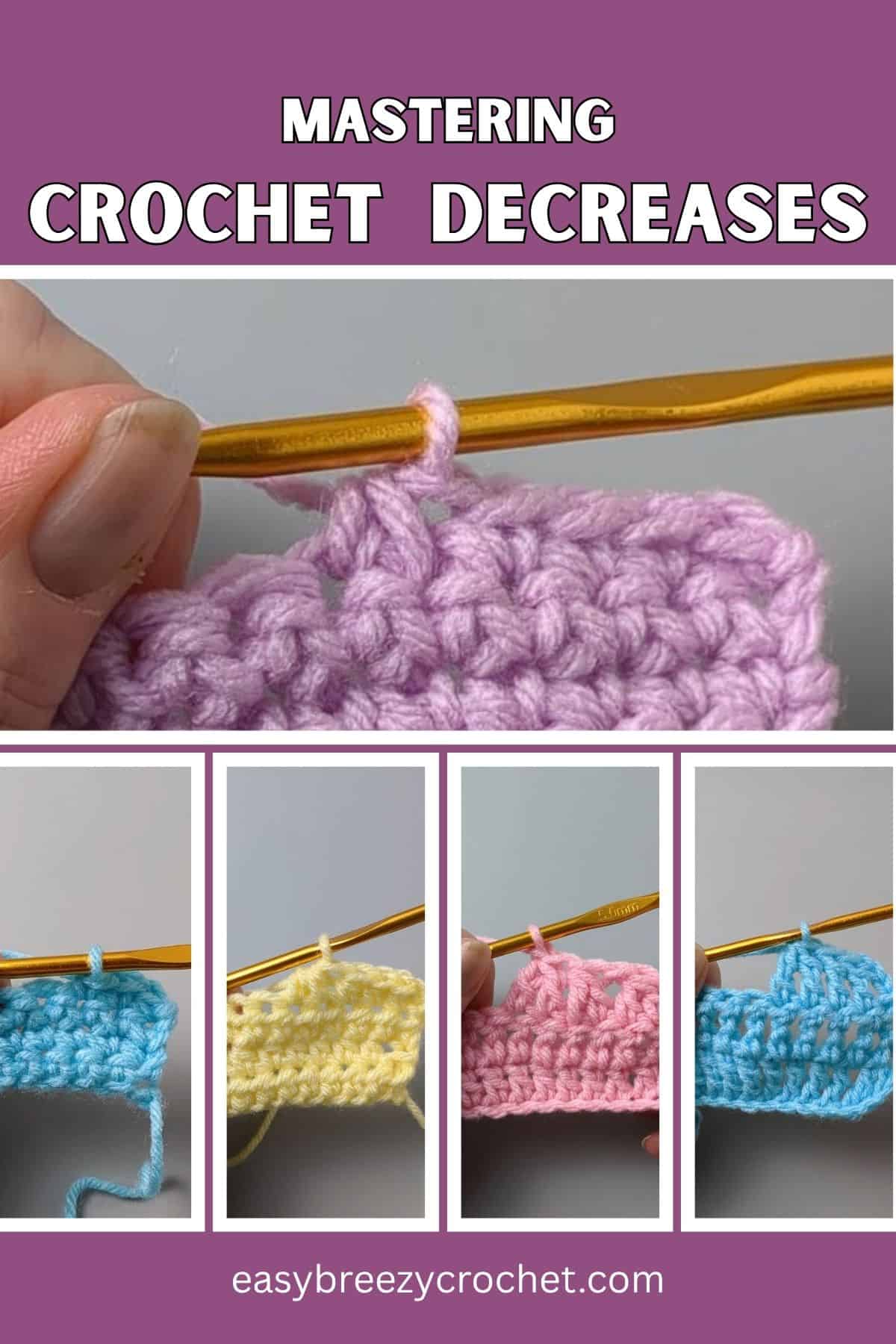 Mastering crochet decreases.