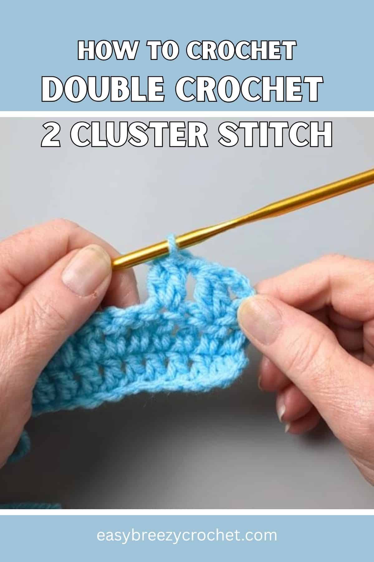 Double crochet cluster stitch.