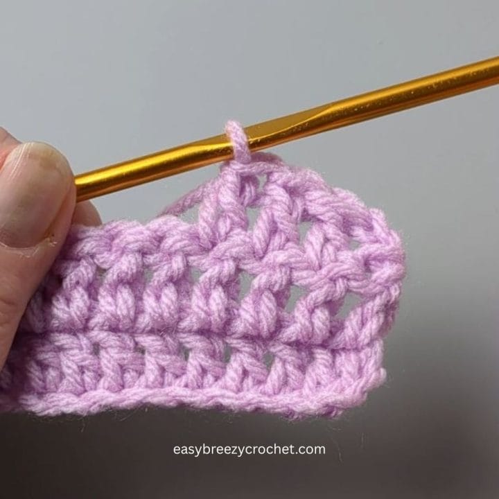 Double crochet stitch.