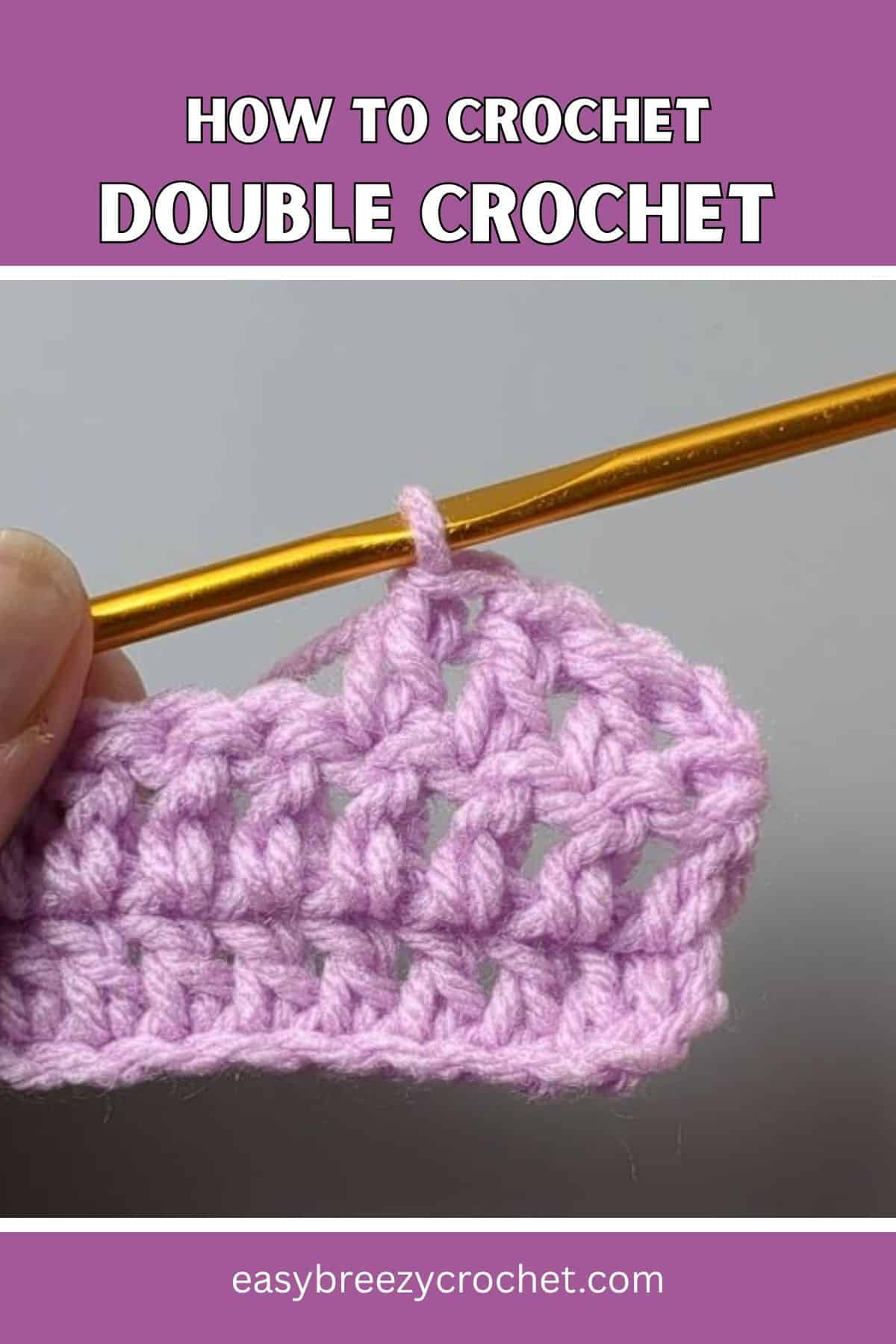 How to double crochet.
