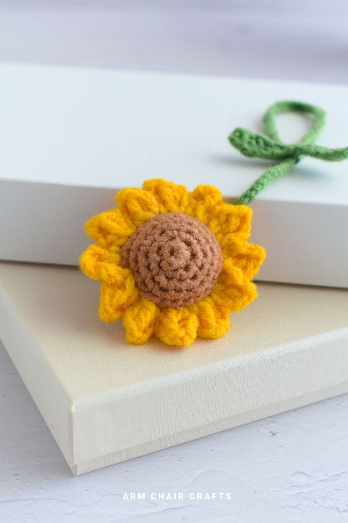 Sunflower bag charm.