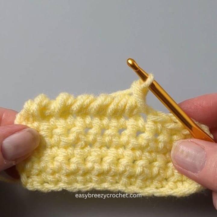 Reverse single crochet.
