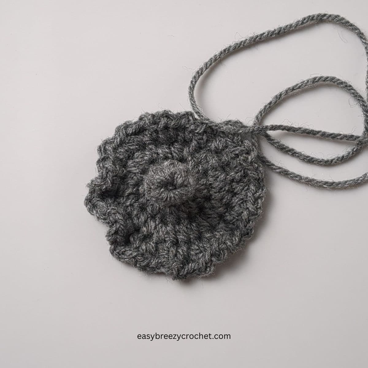 Crochet pumpkin stem.
