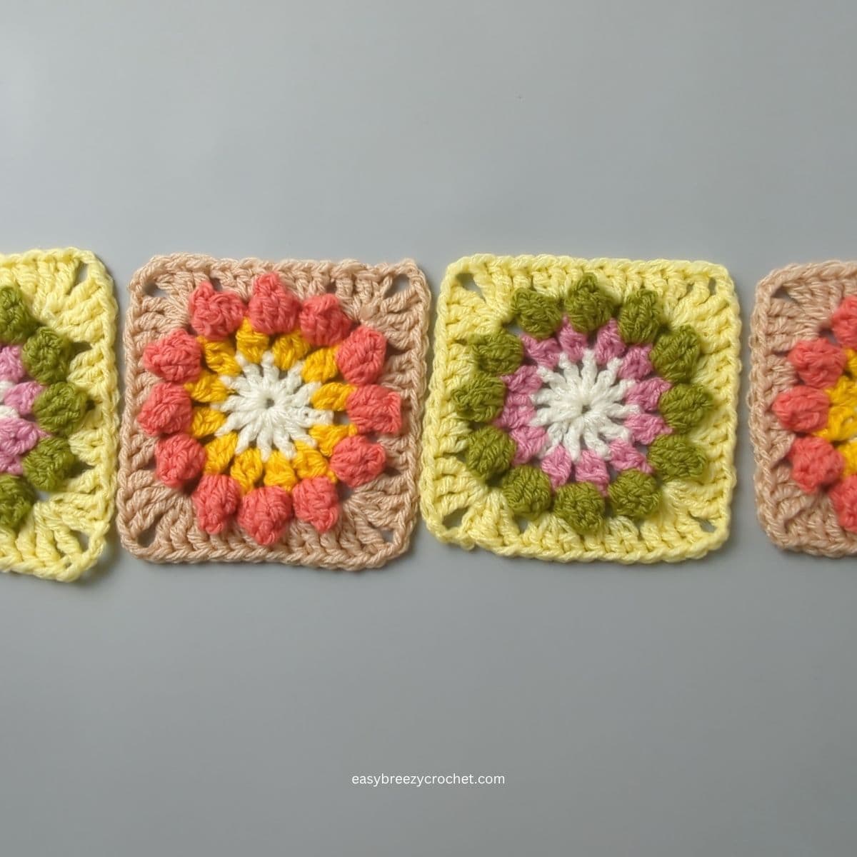 Four granny squares.