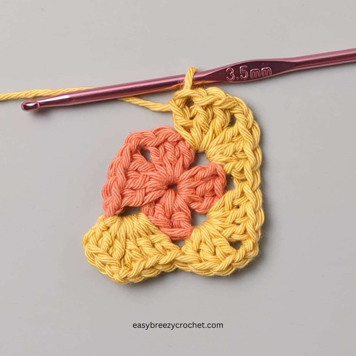 Round two of a granny square.